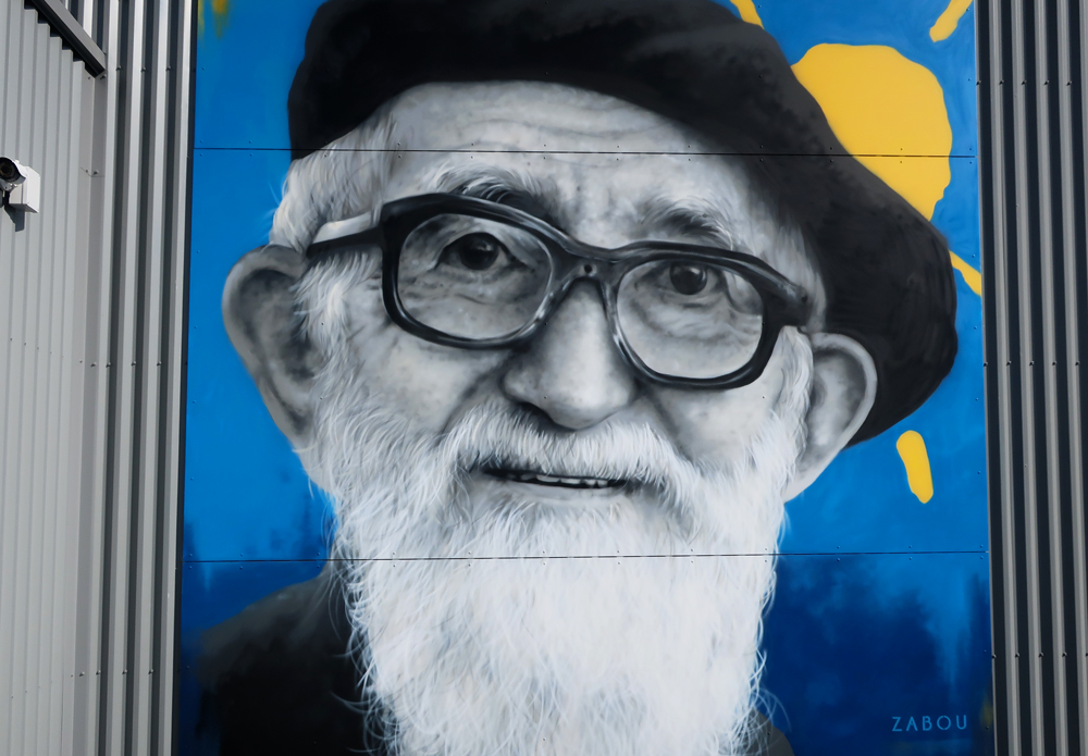 Zabou - Street Art Portrait of Abbé Pierre