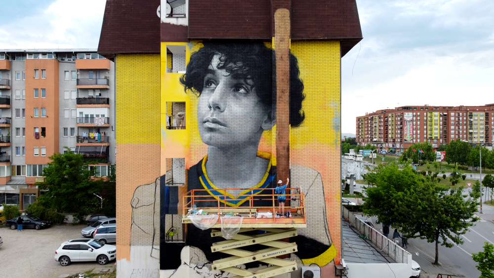 Zabou - Street Art Portrait in Kosovo