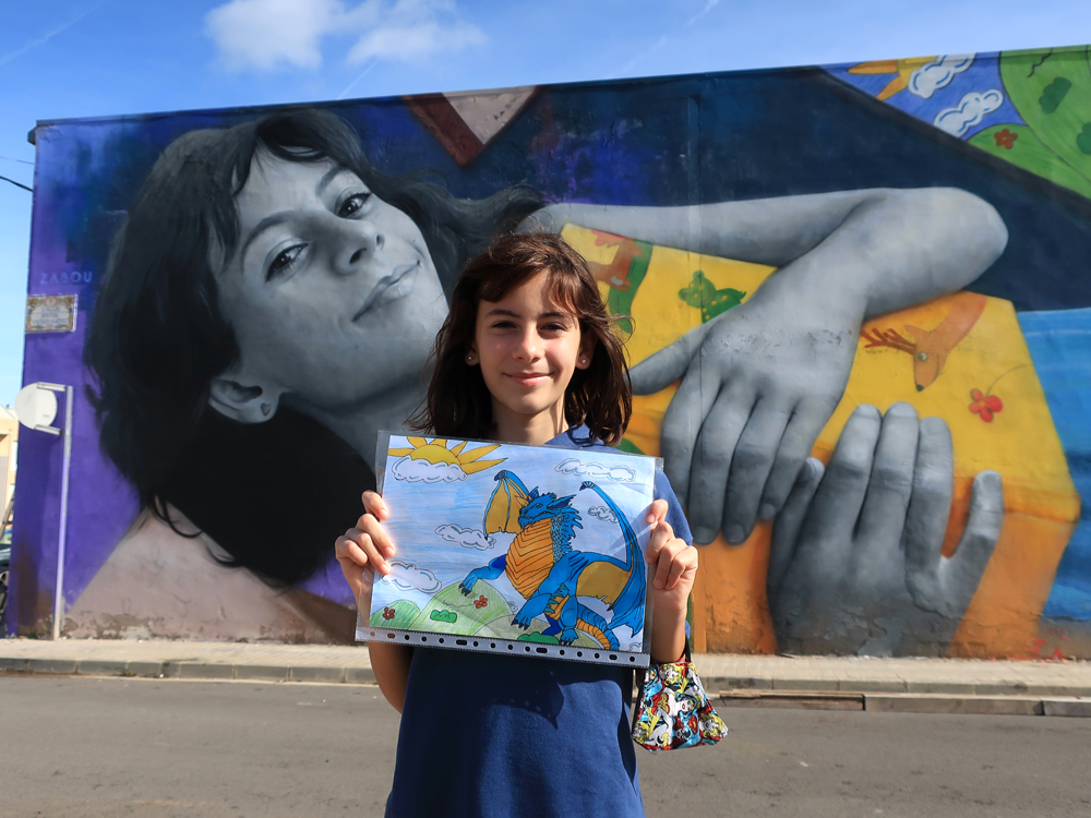 Zabou - Street Art Portrait of Violeta