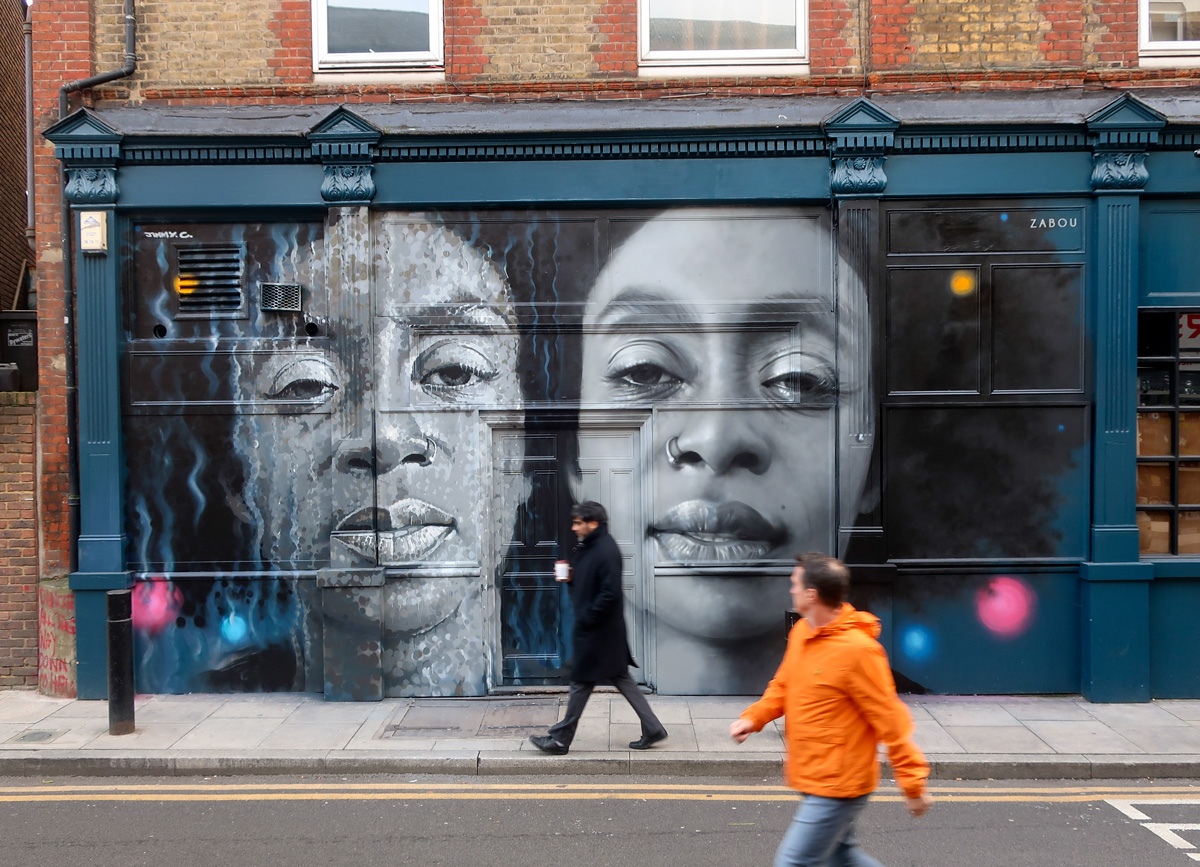 Zabou JimmyC Collaboration Street Art Mural London
