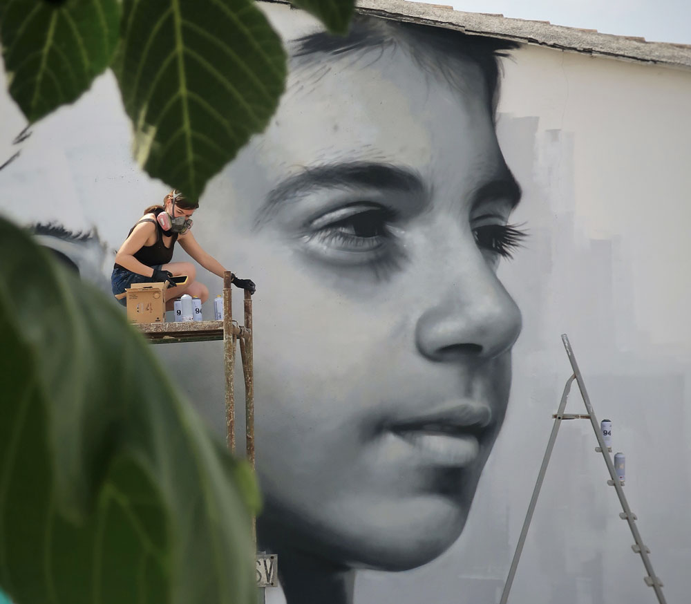 Street Art Portrait by Zabou in Athienou
