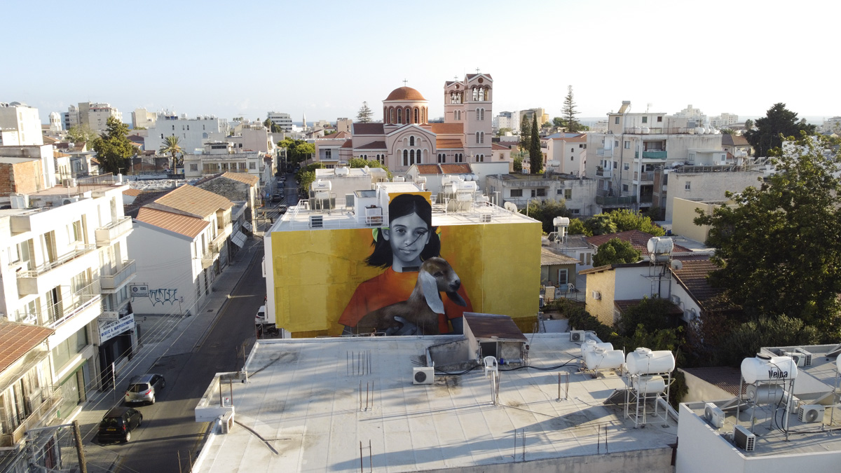 Street art mural by Zabou Limassol