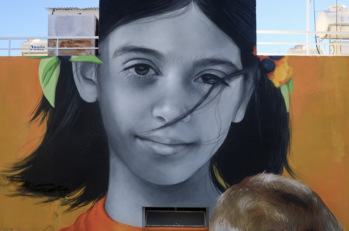Street art mural by Zabou Limassol
