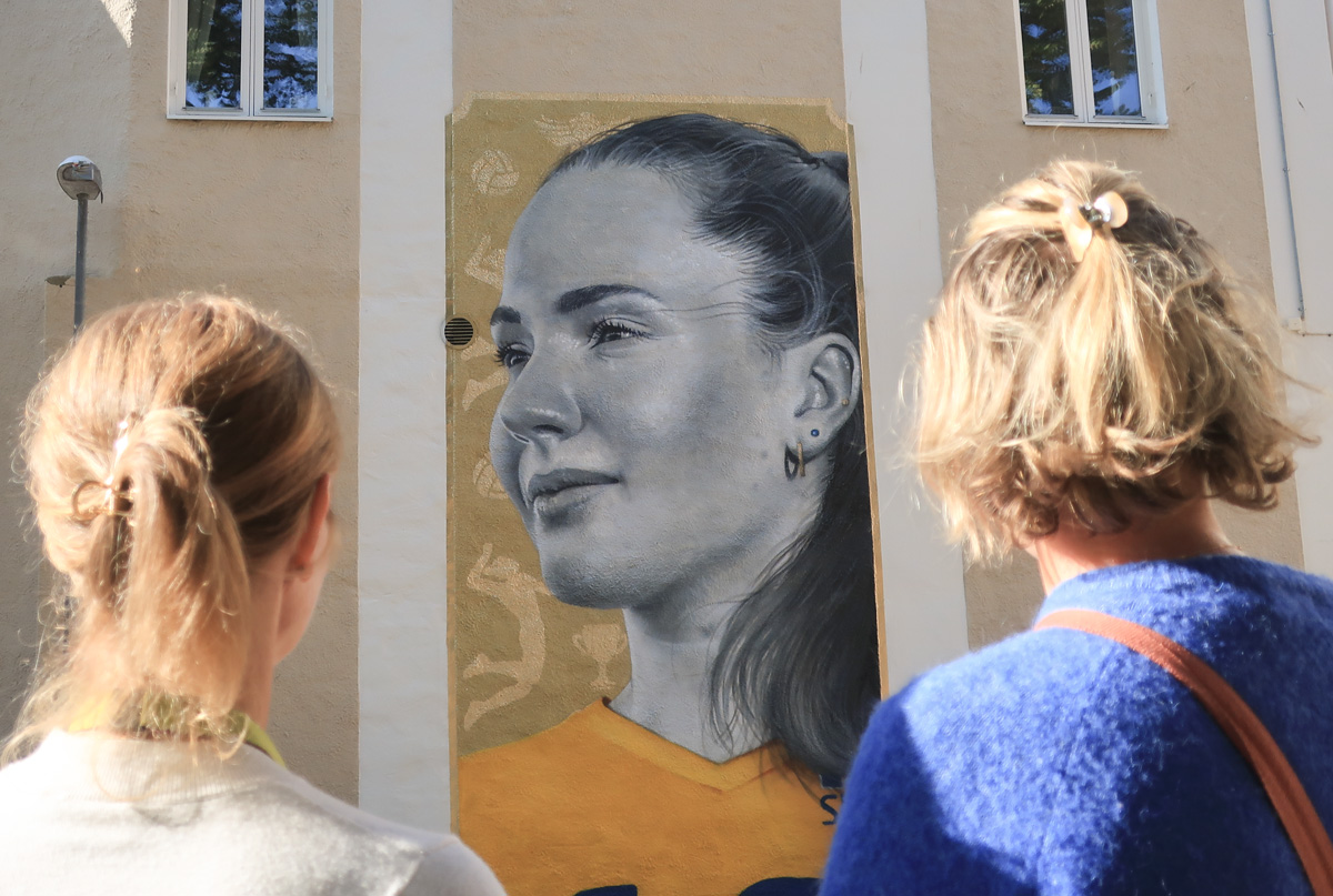 Street art Isabelle Haak by Zabou in Angelholm Street art Isabelle Haak by Zabou in Angelholm