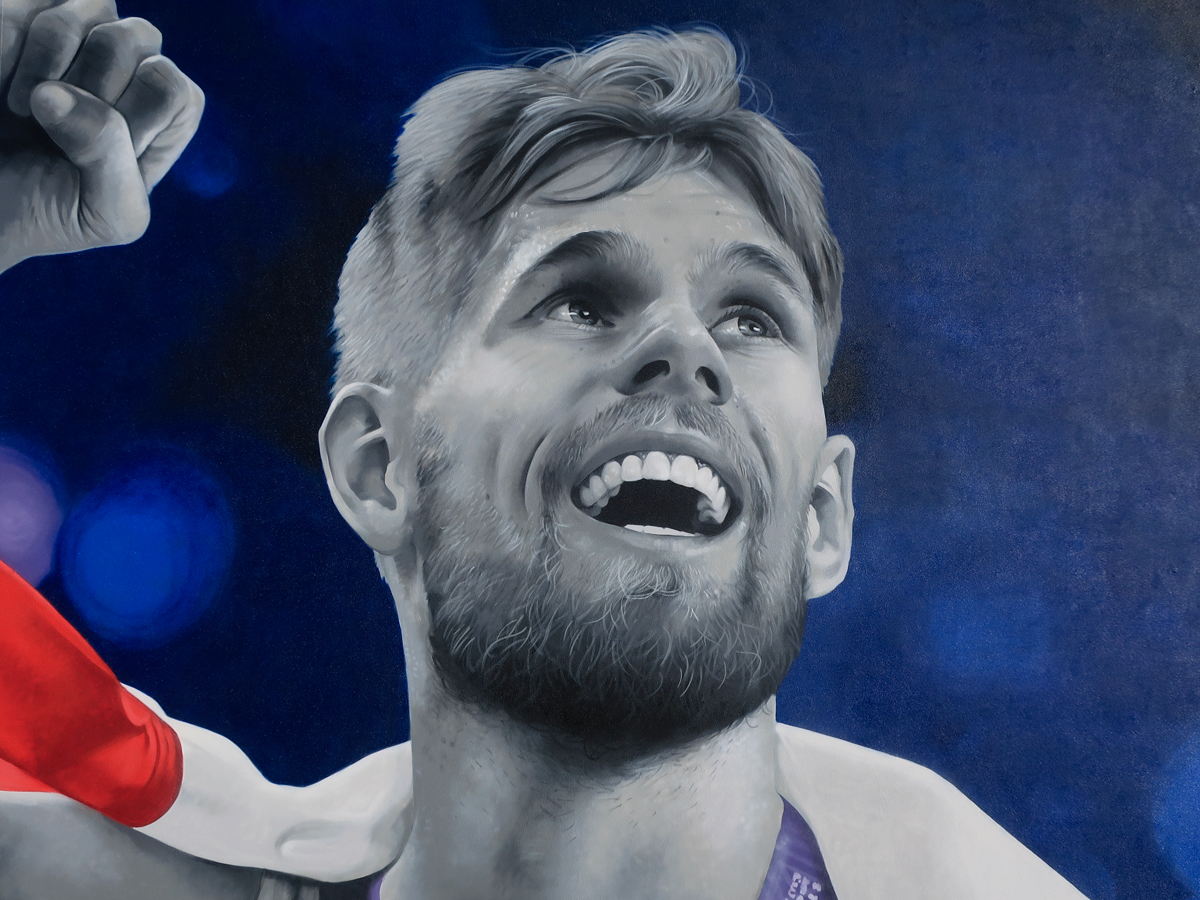 Fresque de Jimmy Gressier par Zabou Boulogne sur mer