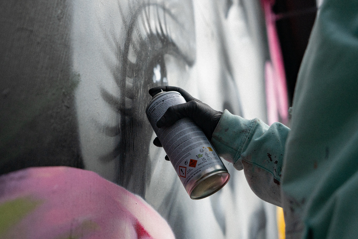 Street art by Zabou in London called Alive