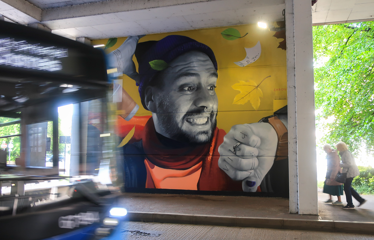 Street art mural by Zabou Rush Chelmsford