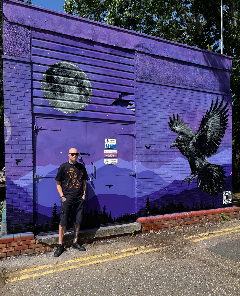 Street art mural by Zabou collaboration project in Chelmsford Street art mural by Zabou collaboration project in Chelmsford
